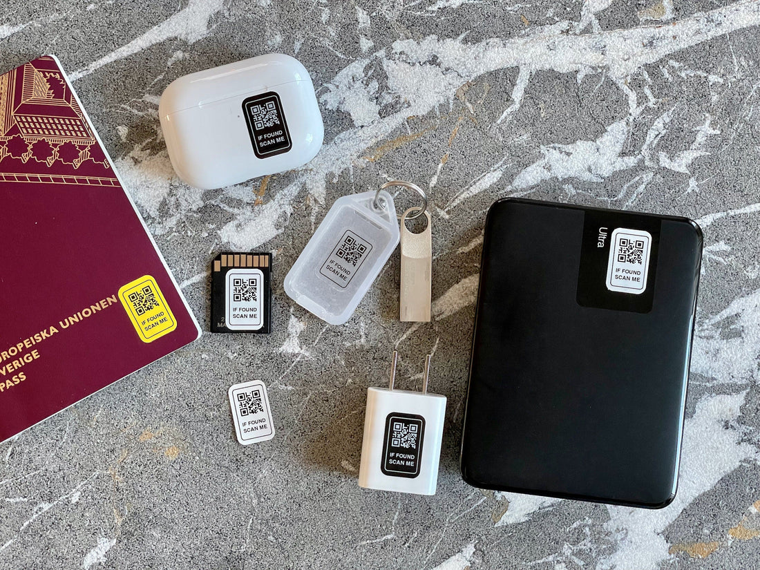 Various tools, devices, and gadgets labeled with durable StickerHill stickers, showcasing their use on electronics, equipment, and everyday items.