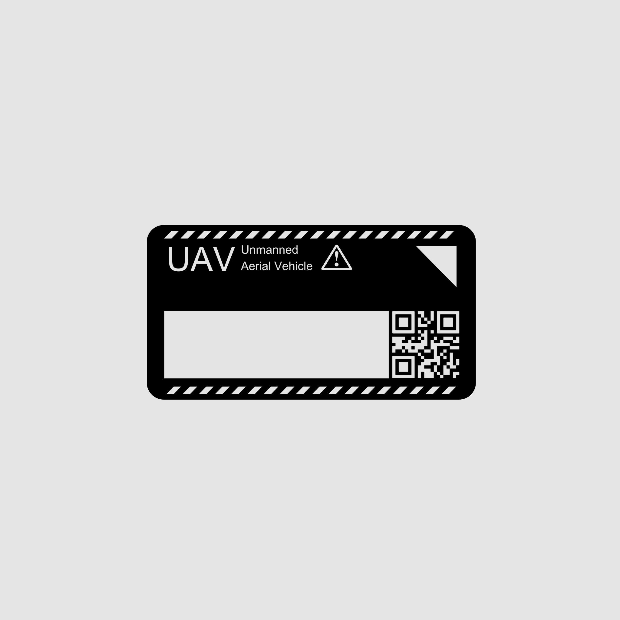 Étiquettes drone ID avec avertissement