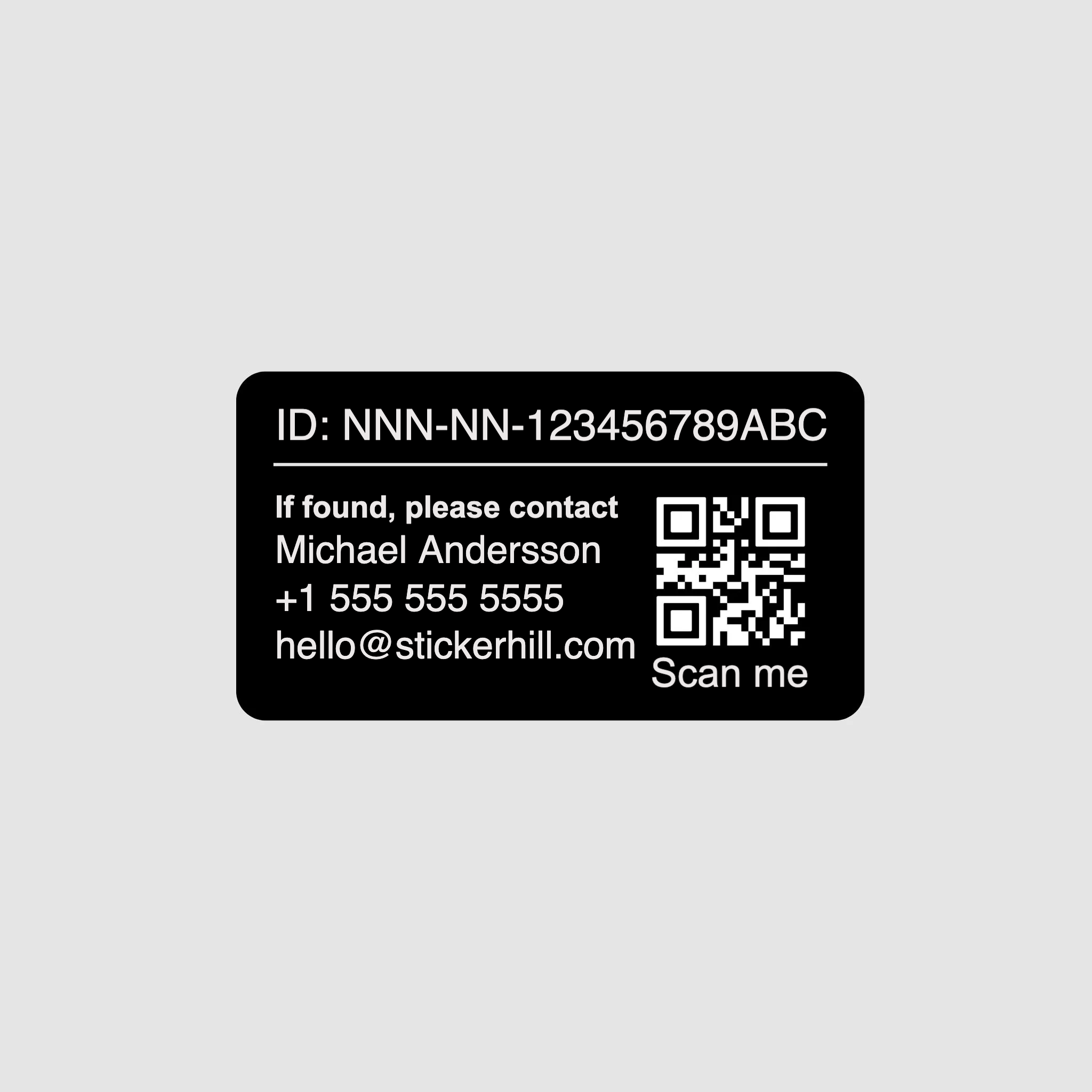 Drone ID Stickers with QR Code
