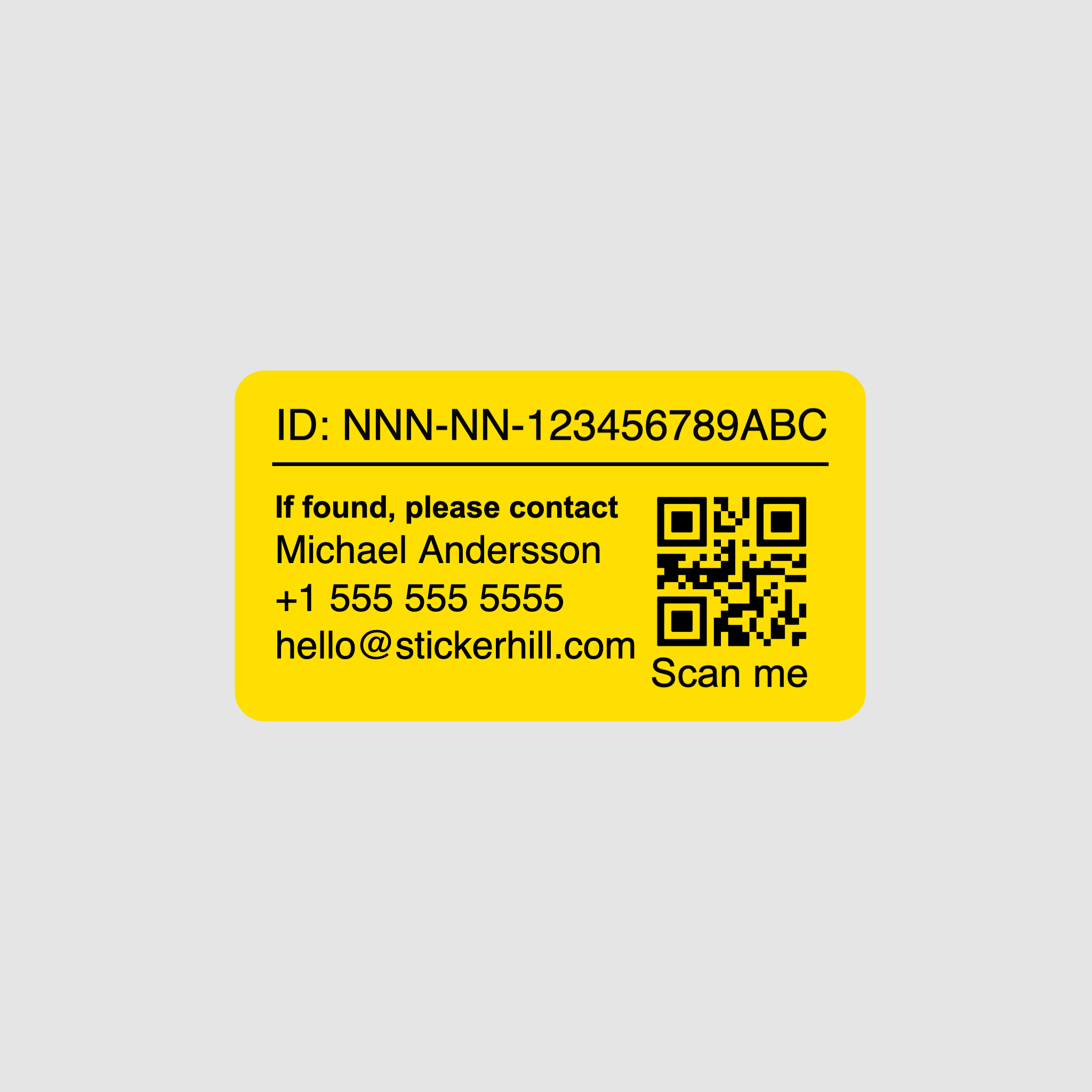 Drone ID Stickers with QR Code
