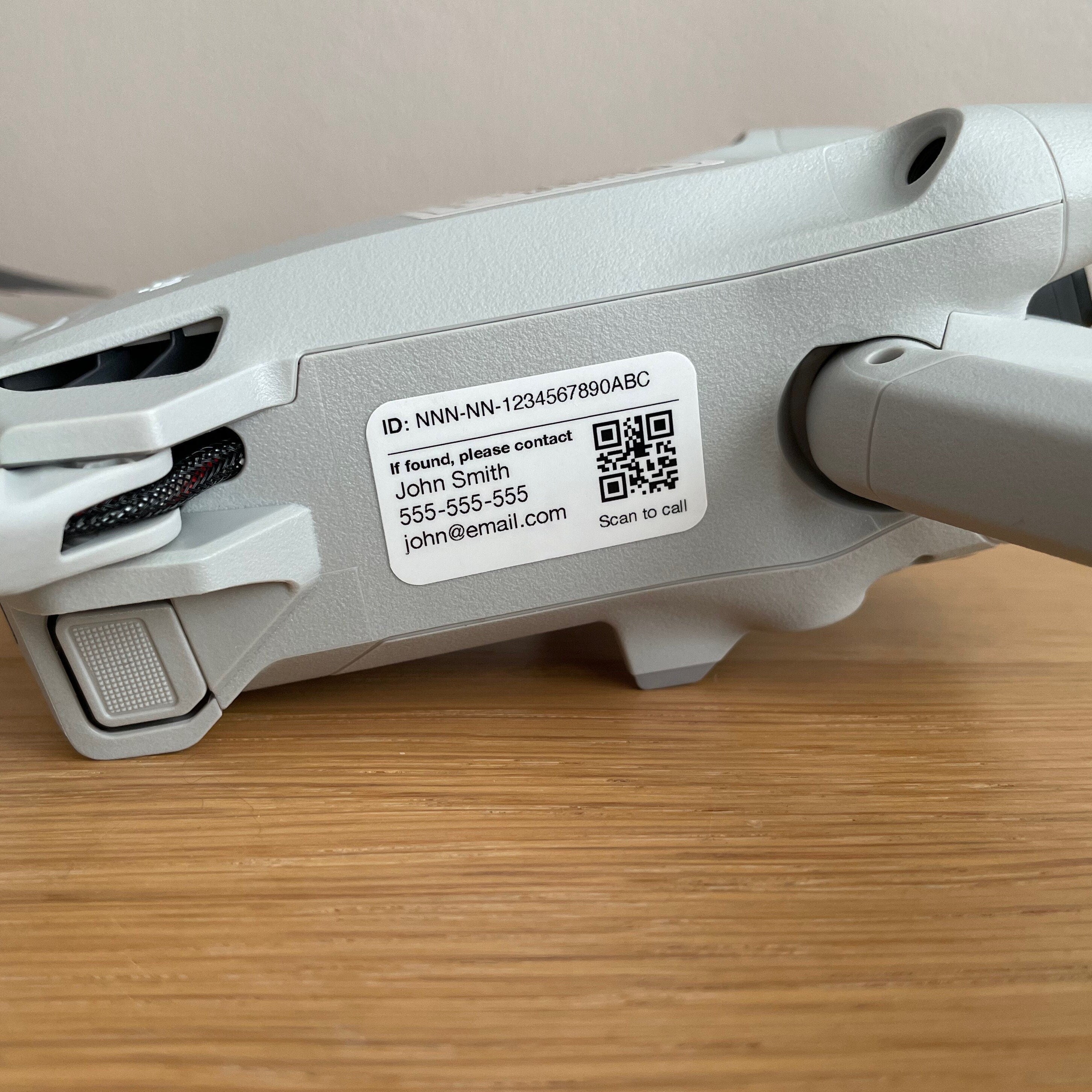 Drone ID Stickers with QR Code