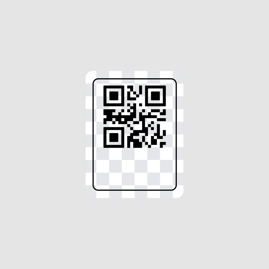 Sticker with QR code on a transparent background