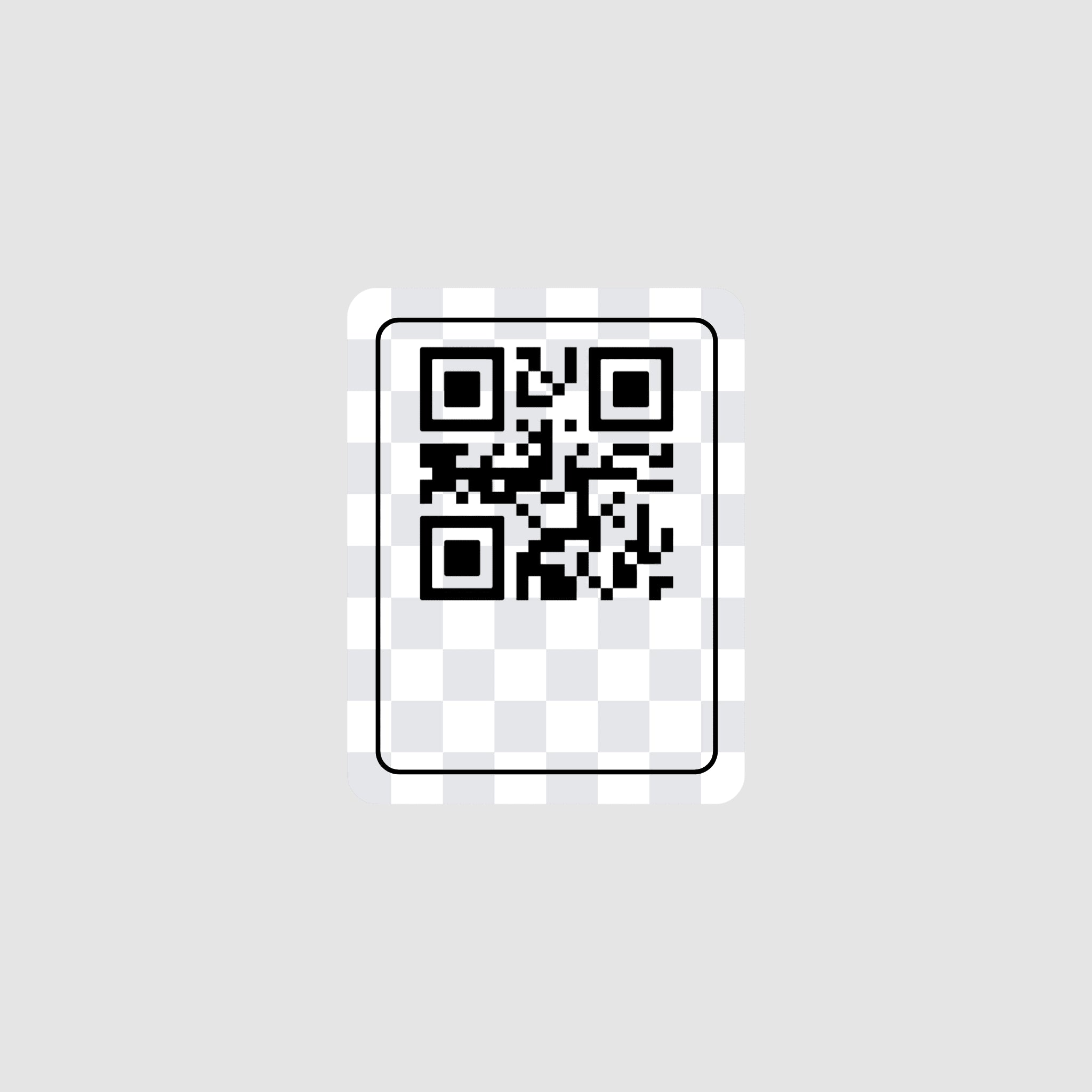 Sticker with QR code on a transparent background