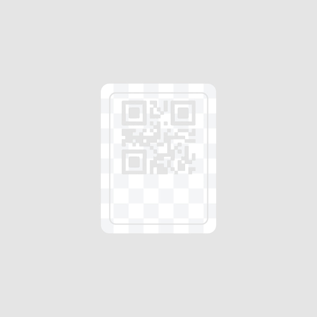 Sticker with a QR code on a transparent background