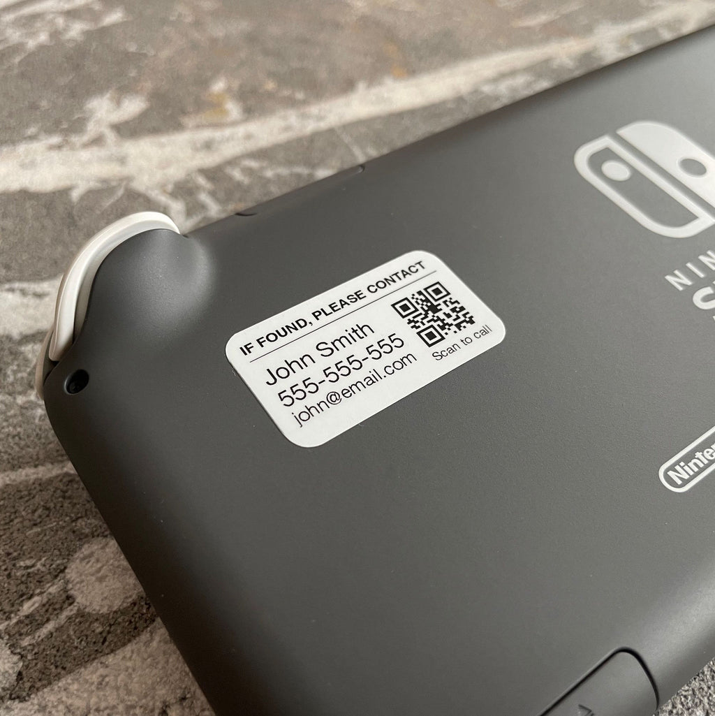 Owner Info Stickers with QR Code