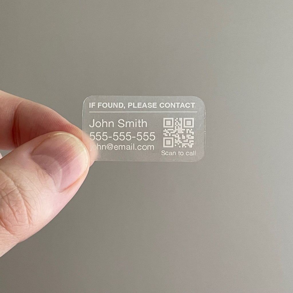 Owner Info Stickers with QR Code
