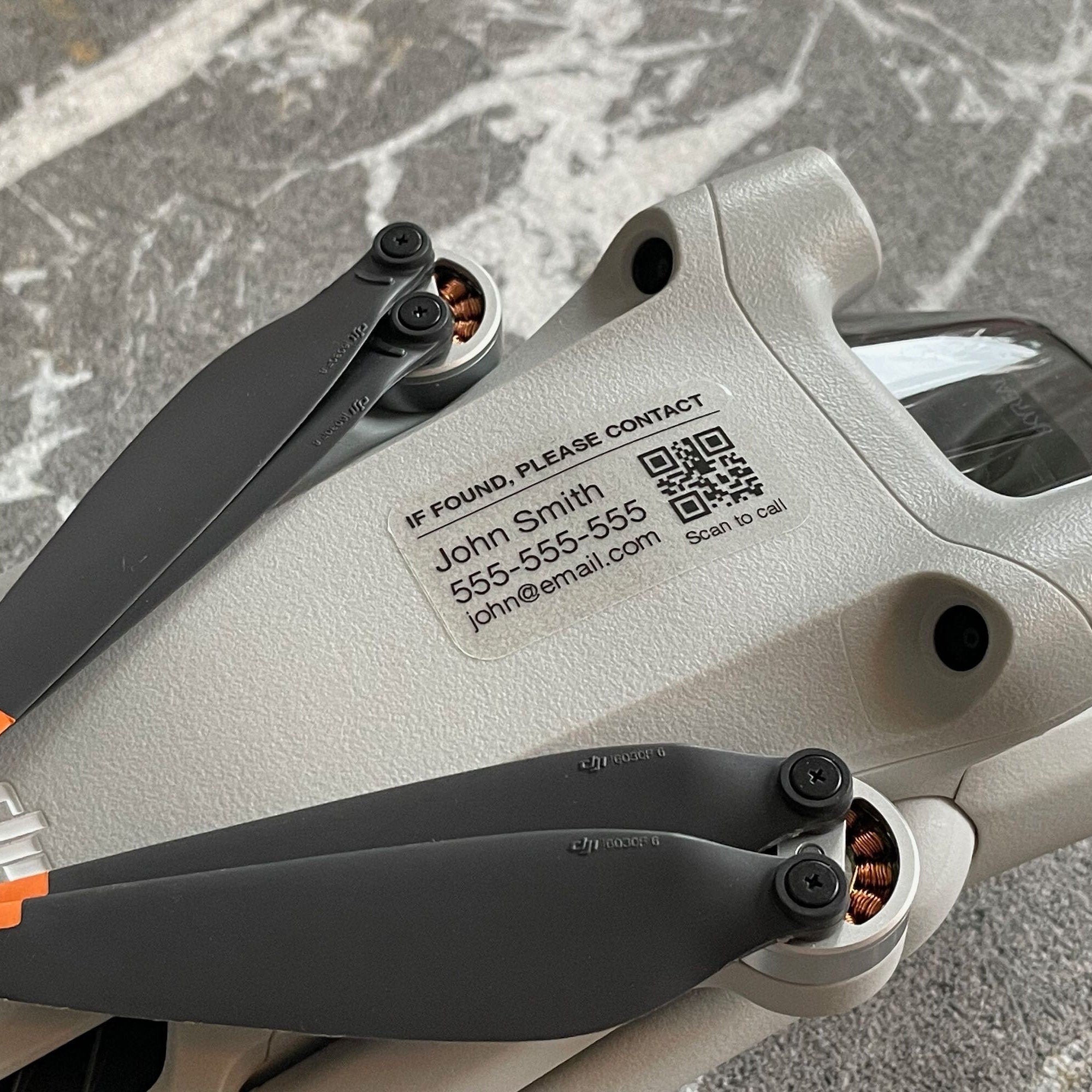 Owner Info Stickers with QR Code